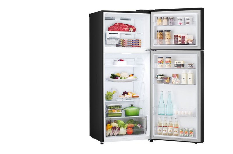 LG 14.9 cu. ft. Top Freezer Refrigerator with LinearCooling™ in Matte Black, RVT-B149MC