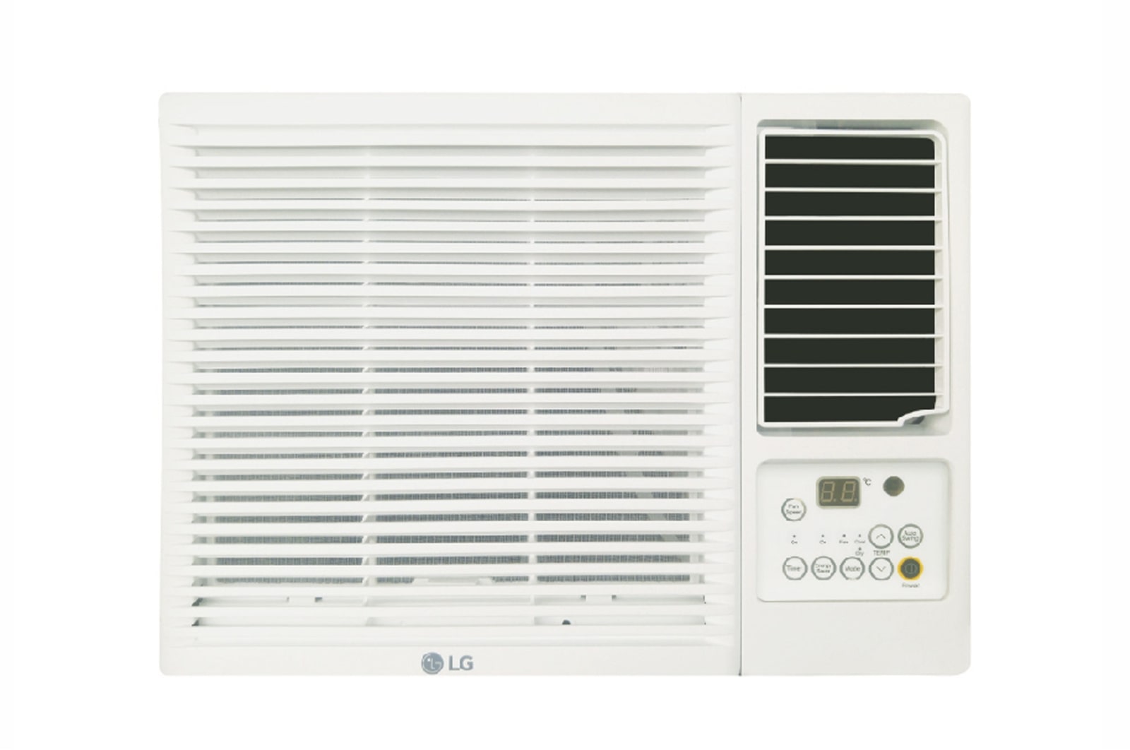 Front view of 0.8HP Anti Bacterial Air Filter, Timer, Air Deflection Control, Auto Swing, Anti Corrosive Gold Fin Condenser, Energy Saving Window Type Air Conditioner LA080SC