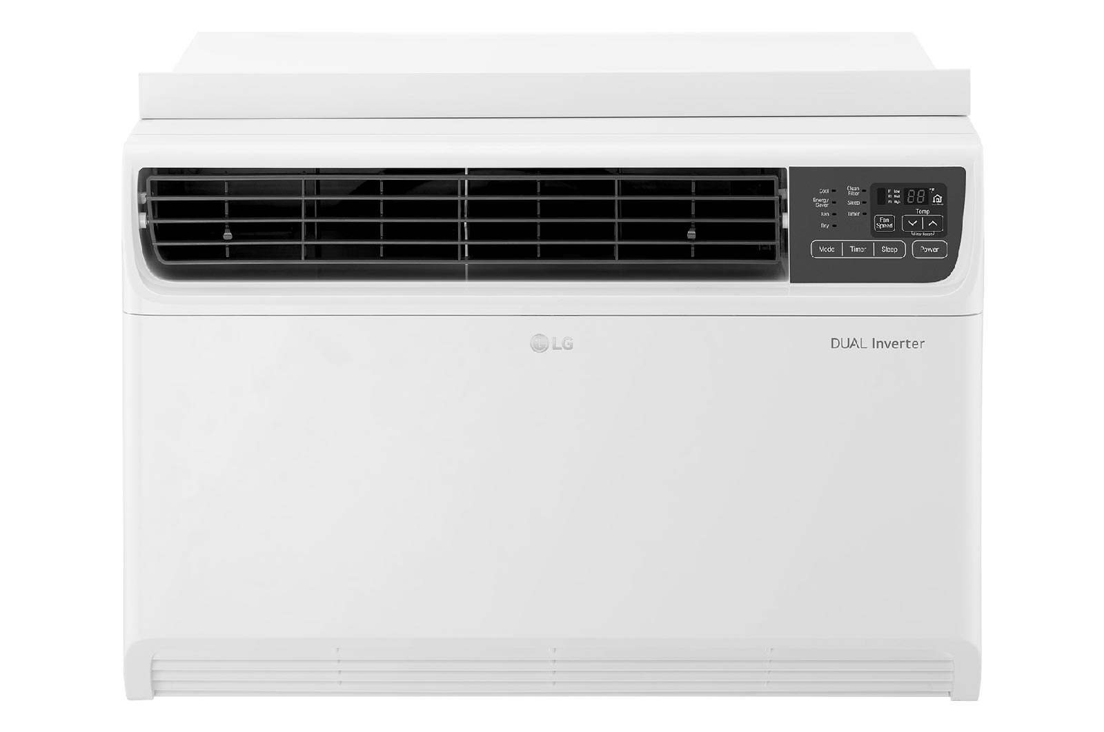 Front view of 2.0 HP, Dual Inverter Compressor, 70% Energy Saving, Anti-bacterial Filter, Sleep Mode, Window Inverter, Fast Cooling LA200VC