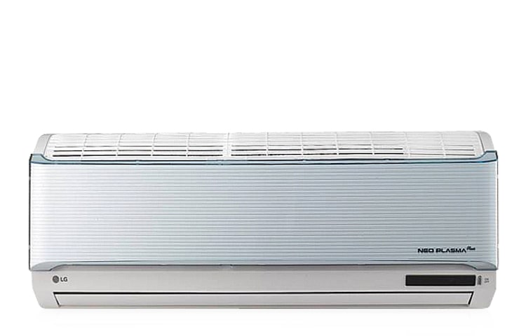 Front view of LG Health&#43; Air Conditioner with Air Purifying System, Plasma Filter, H1N1 Filter, NCB Filter, Anti Allergy Filter, Deodorizing Filter, Prefilter, Auto Clean, Gold Fin Condenser, 1.0 HP HS-09GB