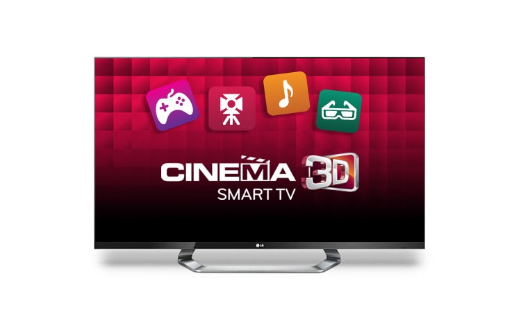 Front view of 42&#34; Cinema 3D Smart TV, Comfortable 3D Glasses, Batter-free and charge-free 3D glasses, FPR 3D Panel Technology, 2D to 3D mode and 3D to 2d mode, 3D World, Dual Play, Magic Remote Control 42LM7600