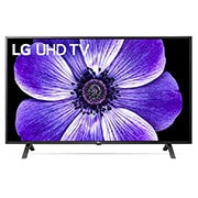 LG UN70 43 inch 4K Smart UHD TV, front view with infill image