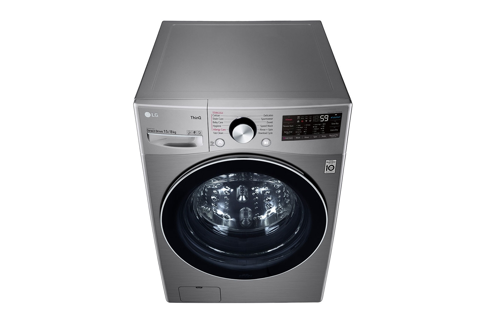 LG 15/8KG Front Load Combo Washer Dryer with TurboWash 360°, F2515RTGV