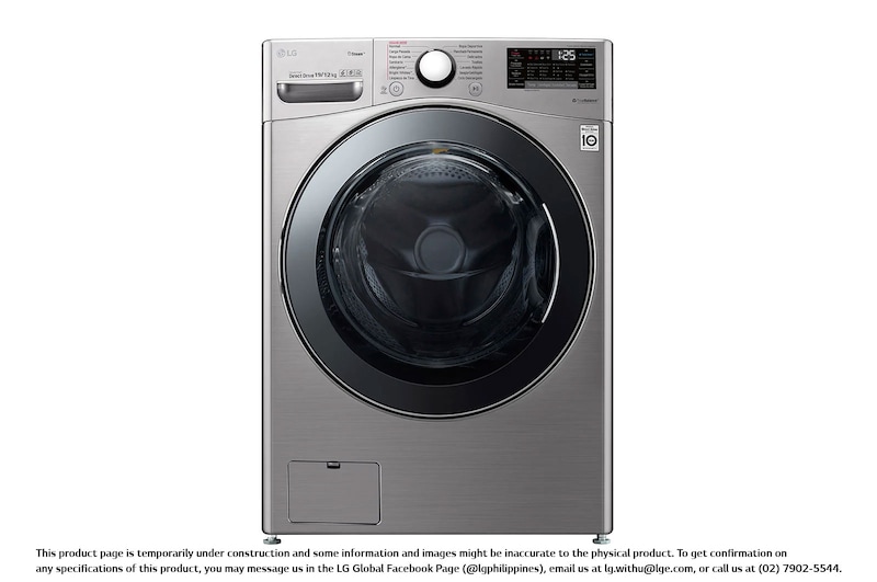 LG 19/12KG Front Load Combo Washer Dryer with Inverter Direct Drive, F2719HVBV