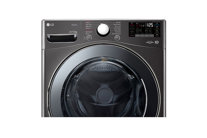 LG Front Load Washer with AI DD™ and TurboWash 360˚, F2721HVRBC
