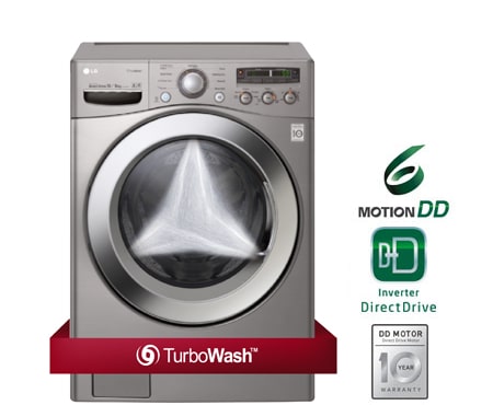 Front view of 15kg TurboWash™, 9kg Dryer, BIGGEST IN THE MARKET, Inverter Direct Drive Motor, 6 Motion Wash, Smart Diagnosis, 10-Year Motor Warranty, True Steam F4015RN4VC