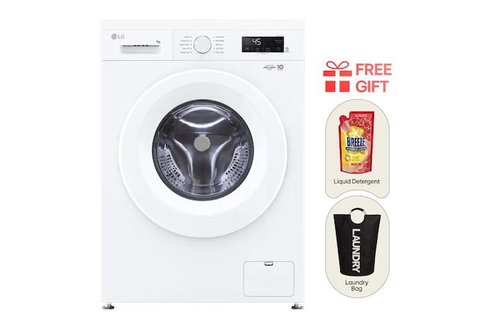 Front view of 7KG Front Load Washing Machine with Allergy Care, FB1207S6W