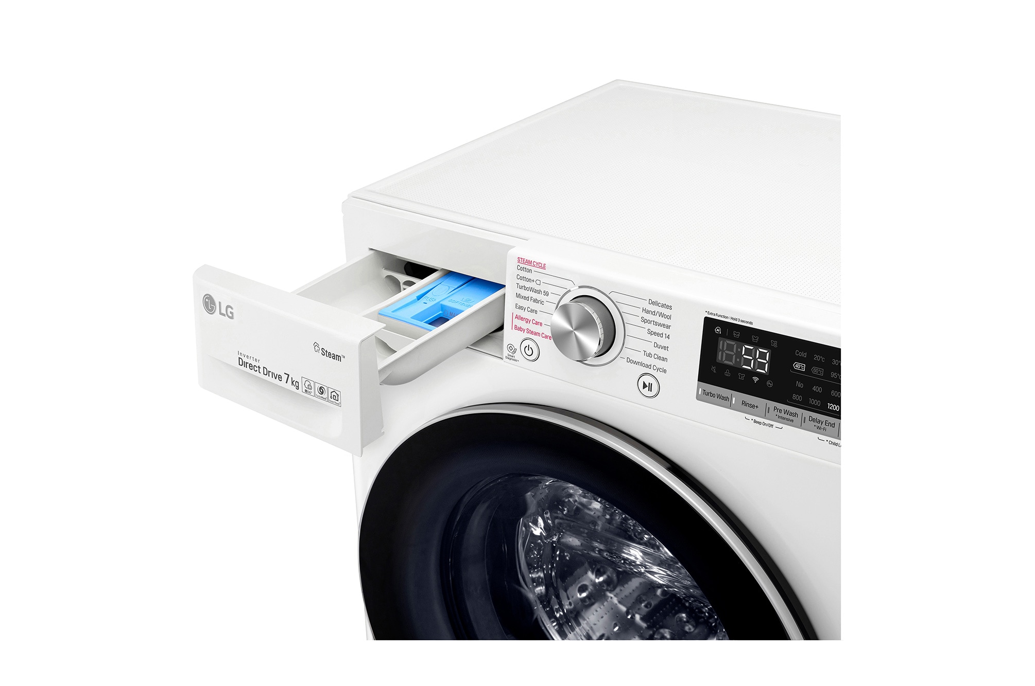 LG 7.0 Kg Front Load Washing Machine, Inverter Direct Drive, 6 Motion Technology, FC1407S4W