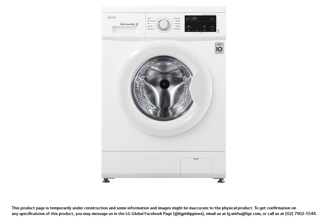 6kg lg front load washing machine sales