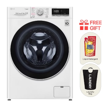 Front view of 8/5KG Front Load Combo Washer Dryer with AIDD FV1208D4W