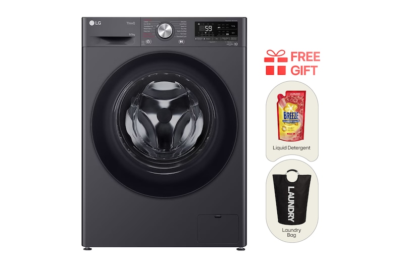 Front view of 9/5kg Front Load Washer Dryer with AI Direct Drive™, Steam™ FV1209D4M