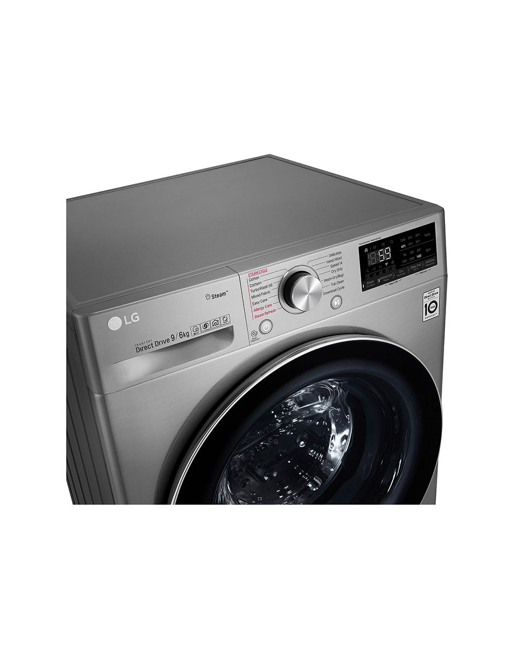 9/6KG Front Load Combo Washer Dryer with 6 Motion Direct Drive