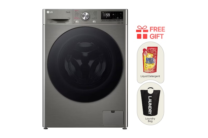 Front view of Front Load Washer with AI DD™ and TurboWash 360˚, FV1411S3P