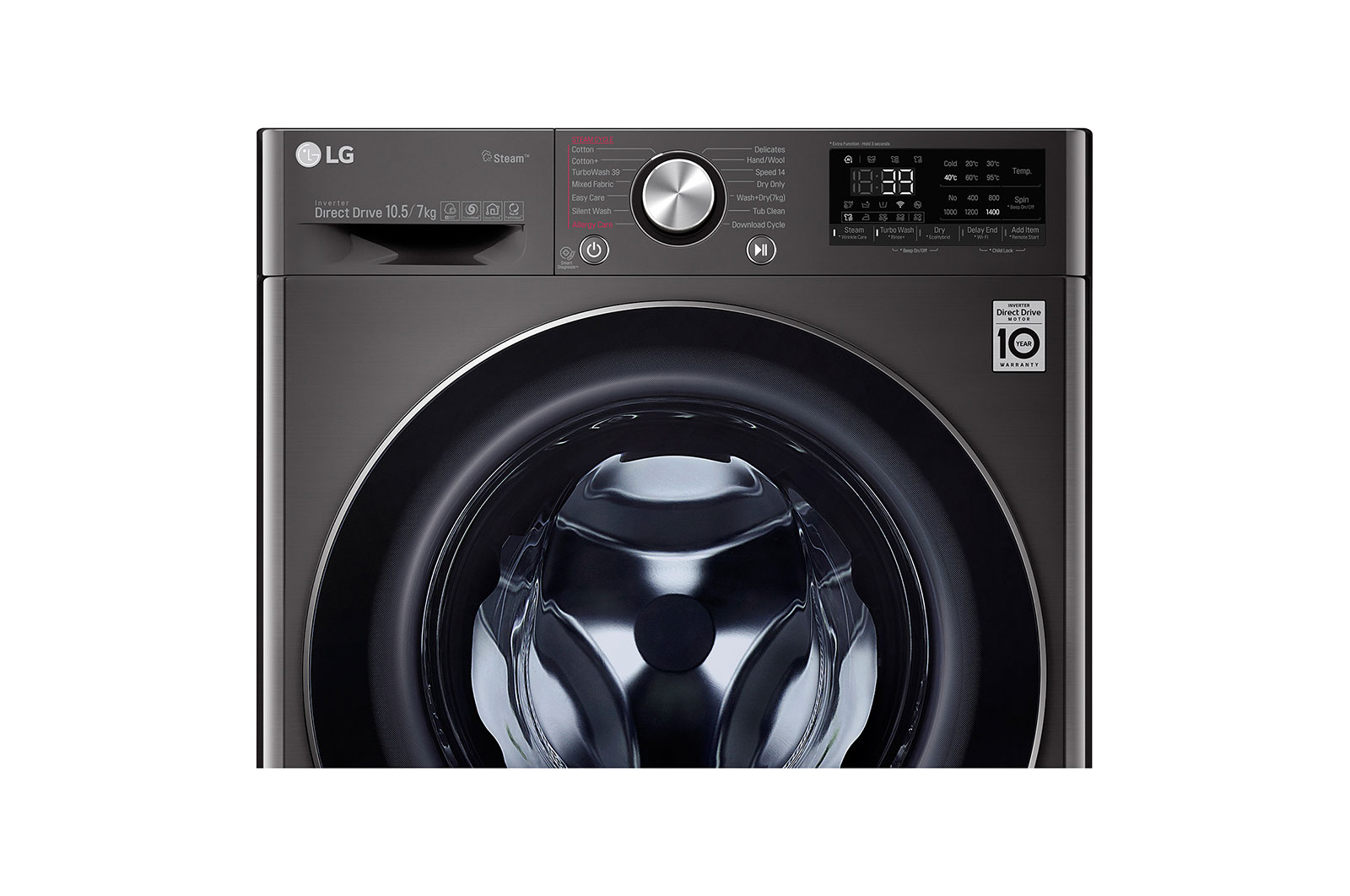 LG 10.5/7KG Front Load Combo Washer Dryer with AIDD, FV1450H1B