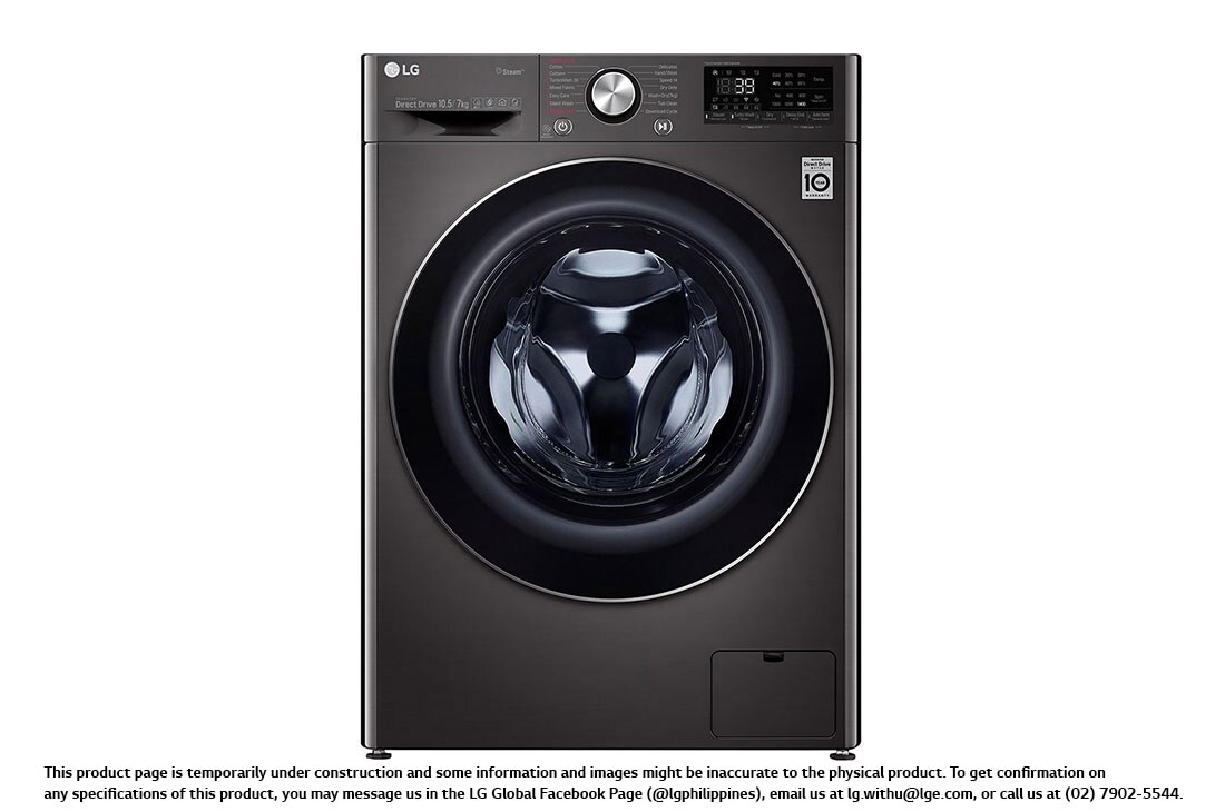 10.5 7KG Front Load Combo Washer Dryer with AIDD FV1450H1B LG PH