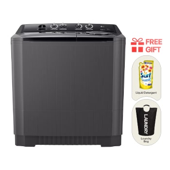 Front view of 15KG Twin Tub Washing Machine with Roller Jet Pulsator P1500RTW