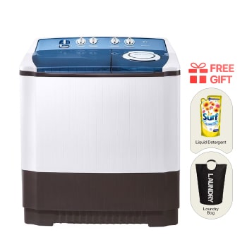 Front view of 13KG Twin Tub Washing Machine with Punch+ 3 Water Selector PT1300R