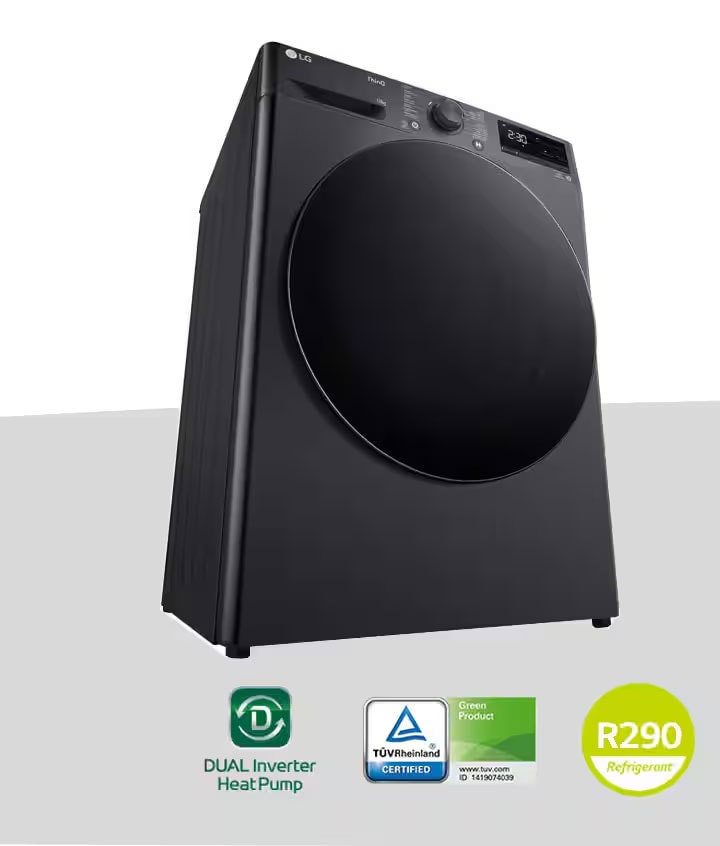 DUAL Inverter Heat Pump™ Dryer product image with logo