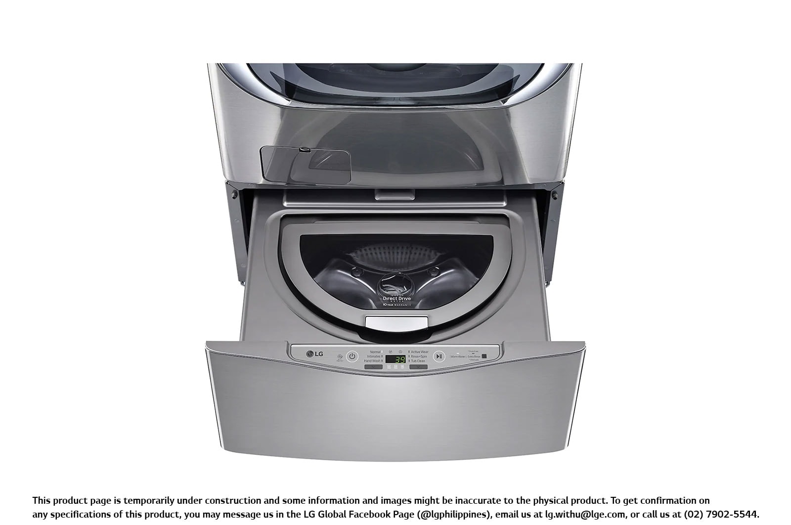 Front view of 3.5 Kg TWINWash™, Mini Washing Machine,  Inverter Direct Drive T2735NTWV