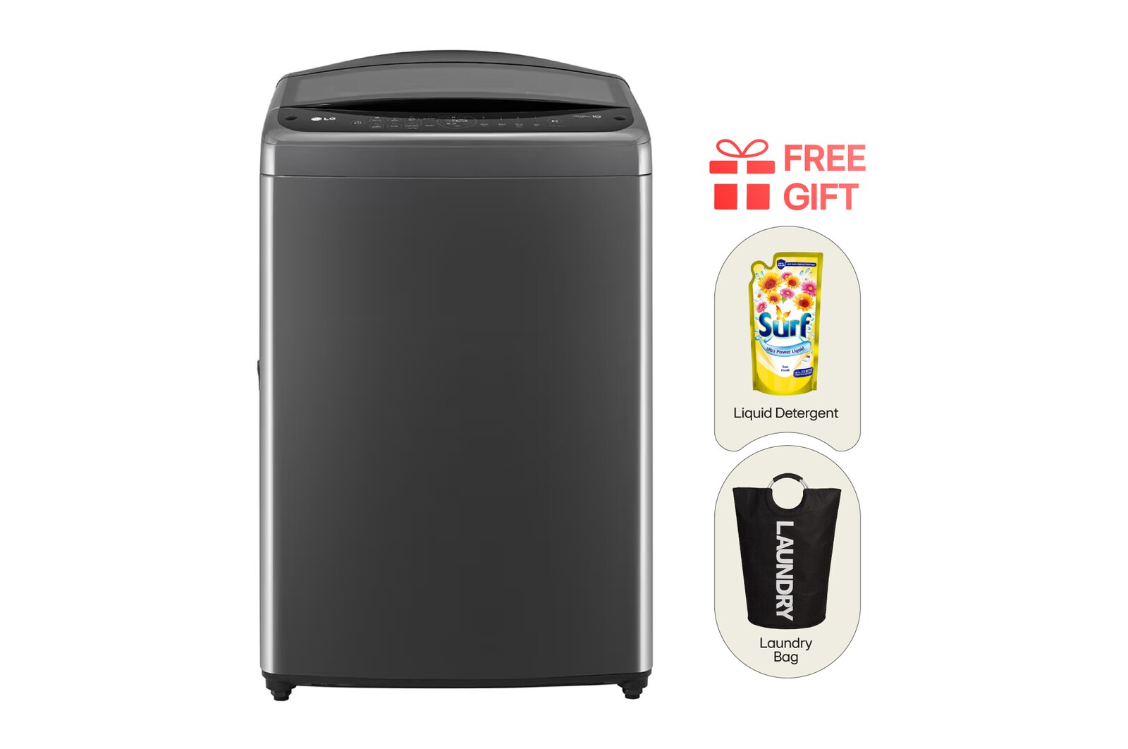 Front view of 15KG Top Loading Washing Machine, AI Direct Drive Inverter, TV2515DV3B