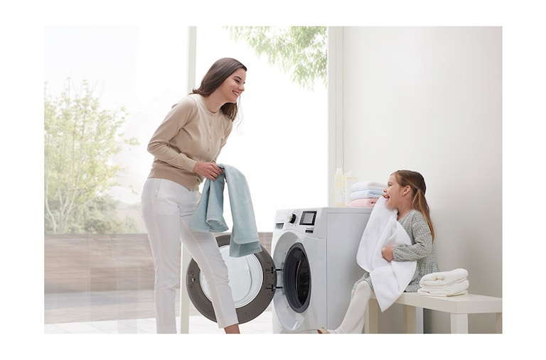 LG 8kg, Auto Load Detection, Baby Care Program, Embossing Drum, Standby Zero Power, WD-1096QDT