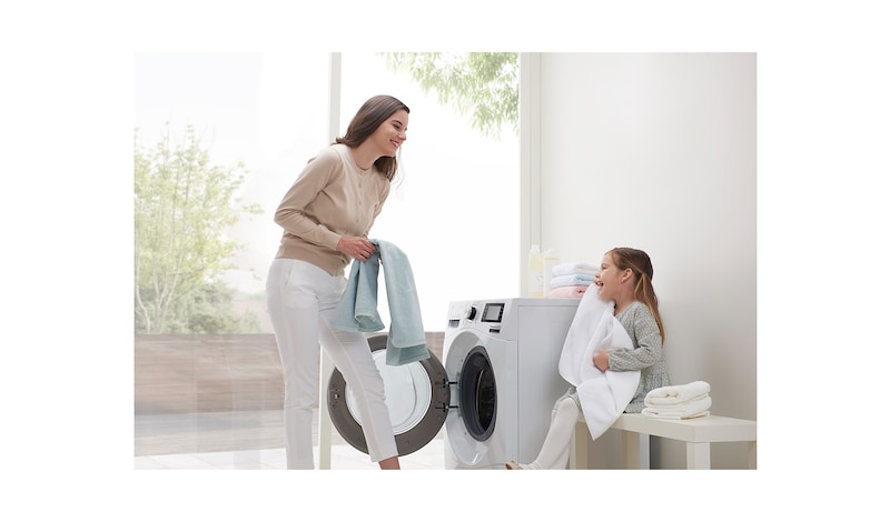 LG 8kg, Auto Load Detection, Baby Care Program, Embossing Drum, Standby Zero Power, WD-1096QDT