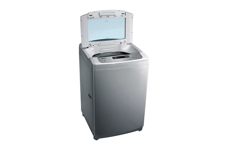 LG 8.5kg, Waterfall Circulation, Diamond Glass Cover, Turbo Drum, Punch +3 Mini Pulsator, Embossing Drum, WF-T850JH