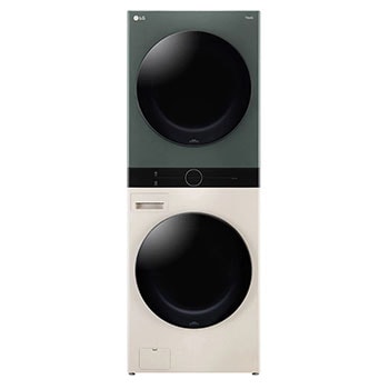 Front view of 14/10KG Objet WashTower™ All-In-One Stacked Washer Dryer WT1410NHEG
