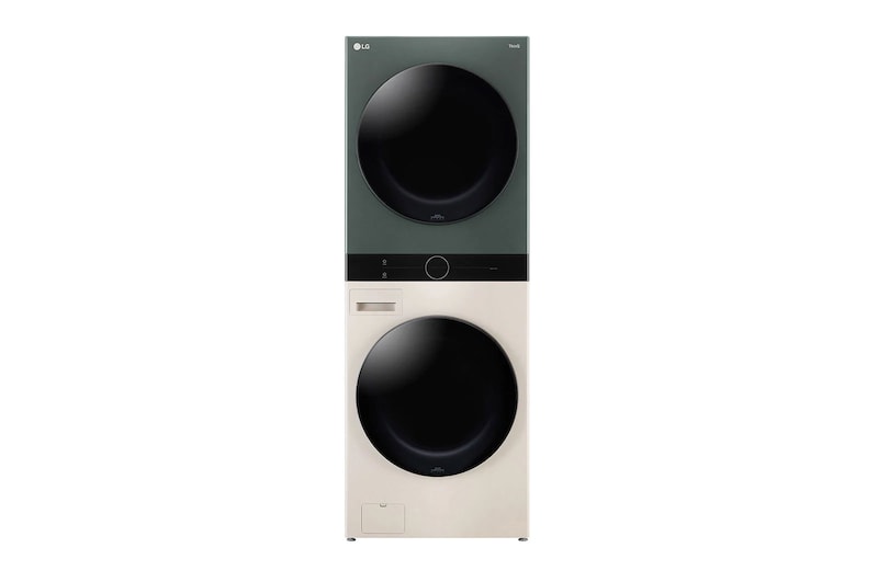 Front view of 14/10KG Objet WashTower™ All-In-One Stacked Washer Dryer WT1410NHEG