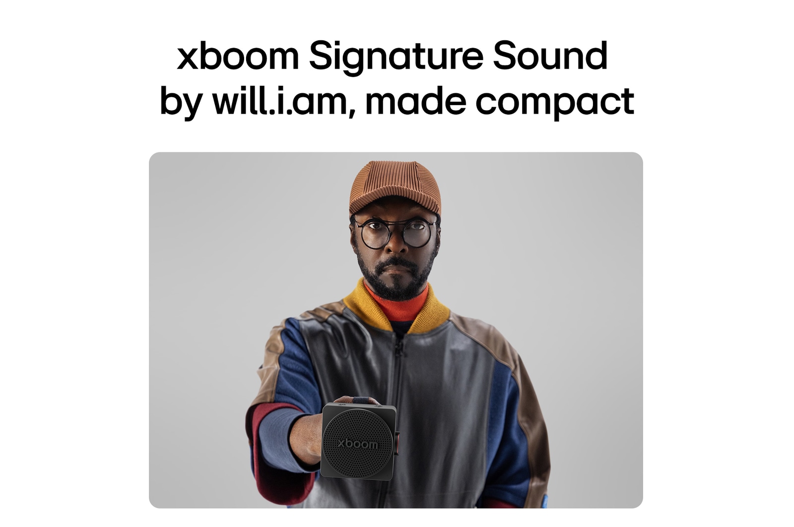 USP card: xboom Signature Sound by will.i.am, made compact