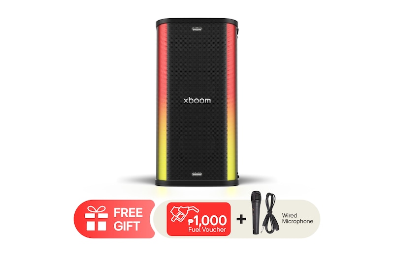 Front view of LG xboom Stage501 by will.i.am | Portable Party Speaker with Powerful Sound & AI Karaoke Master STAGE501