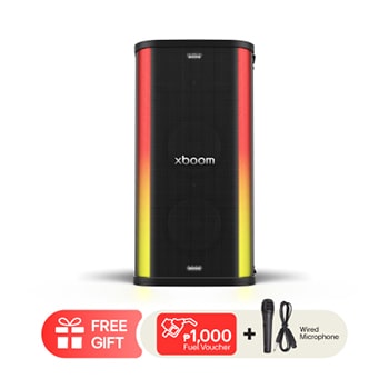 Front view of LG xboom Stage501 by will.i.am | Portable Party Speaker with Powerful Sound & AI Karaoke Master STAGE501