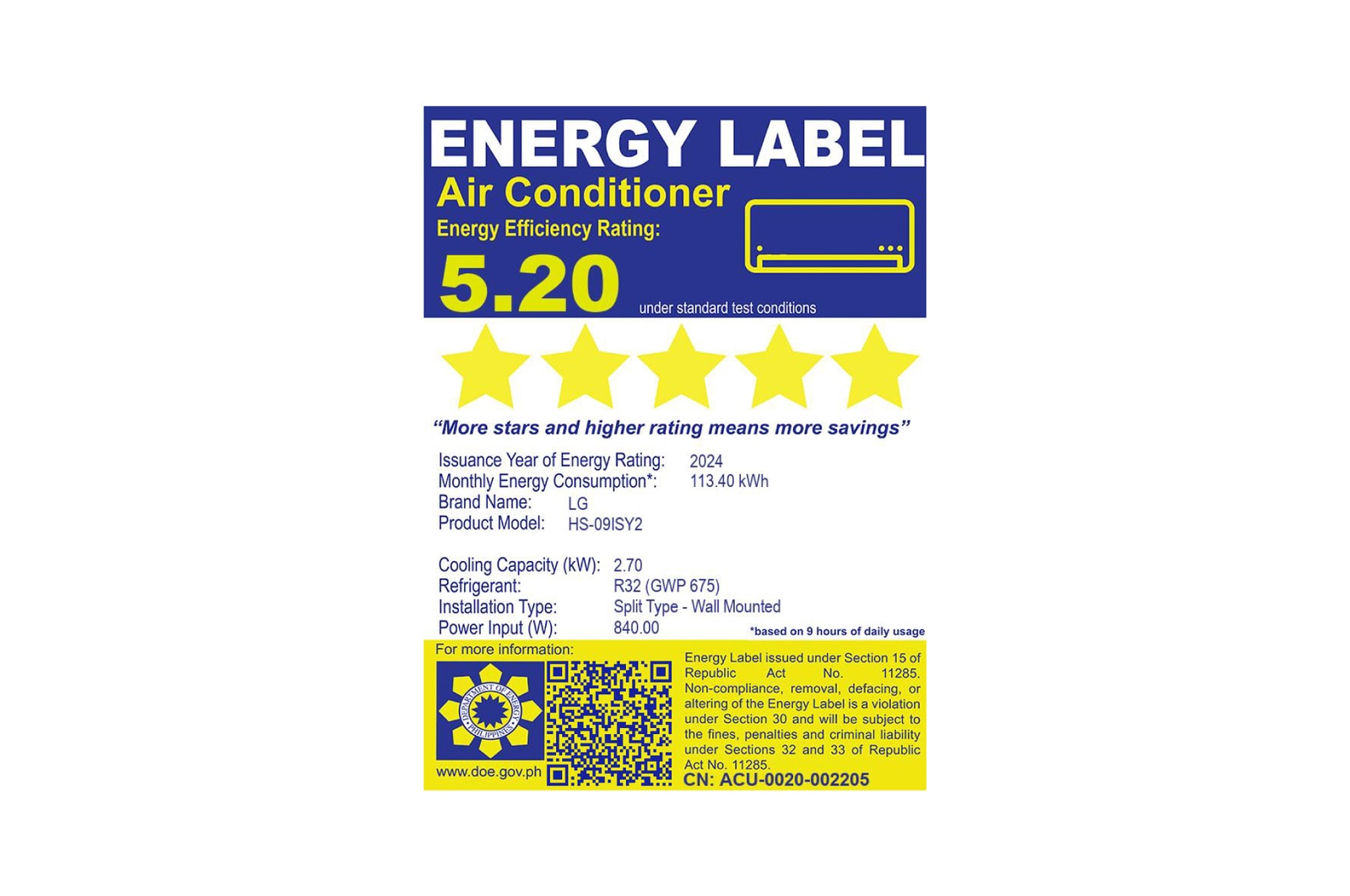 Energy label
