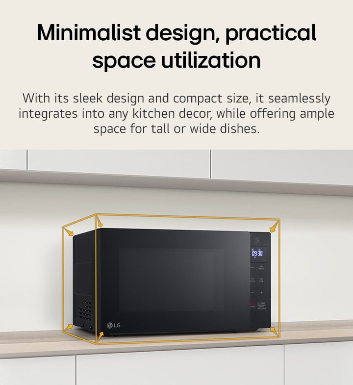 A graphic consisting of lines to describe the reduced size of the product's appearance is represented around the product.