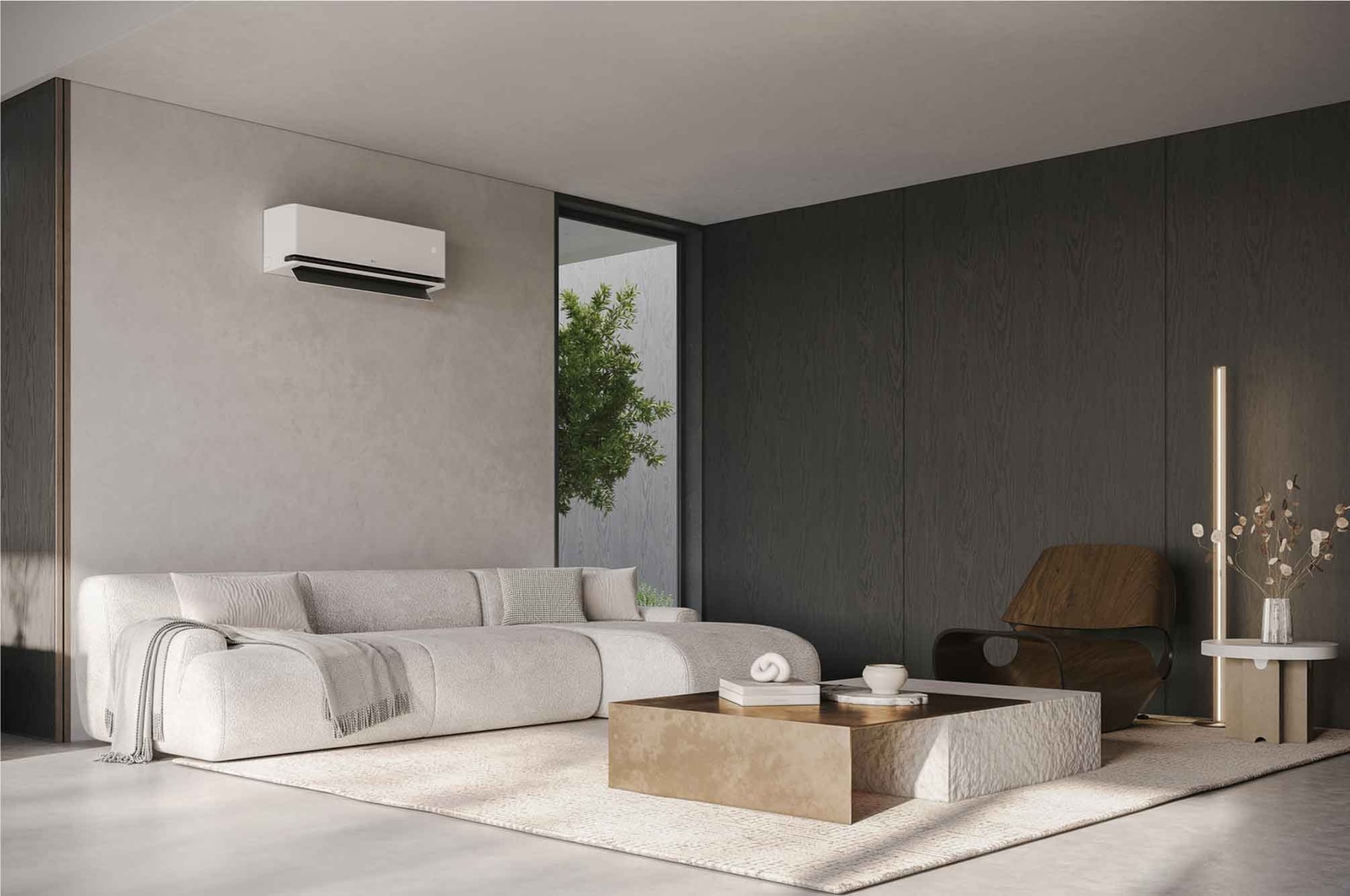wall view with ac