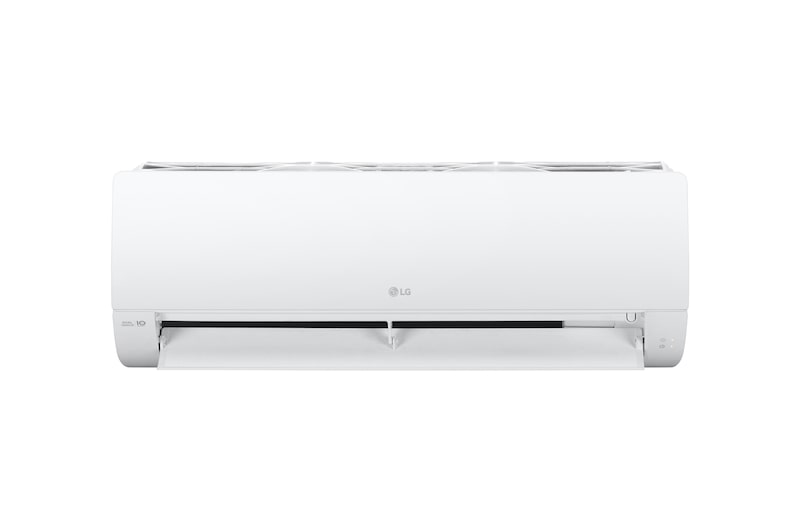 Front view of the lg wall mounted air conditioner with open vane