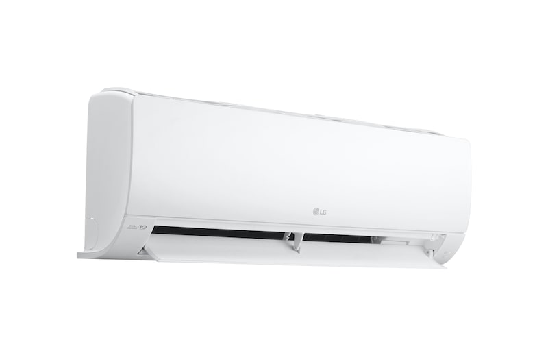 Left side of the lg wall mounted air conditioner with wide open vane