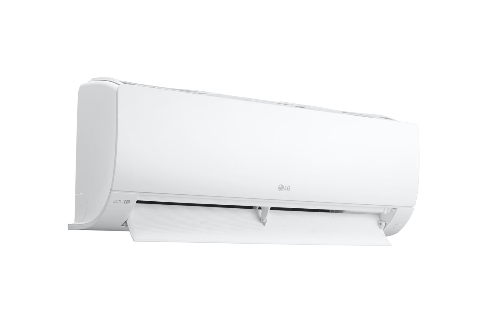 Left side of the lg wall mounted air conditioner with maximum open vane