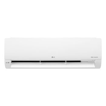 Front view of the lg wall mounted air conditioner with wide open vane