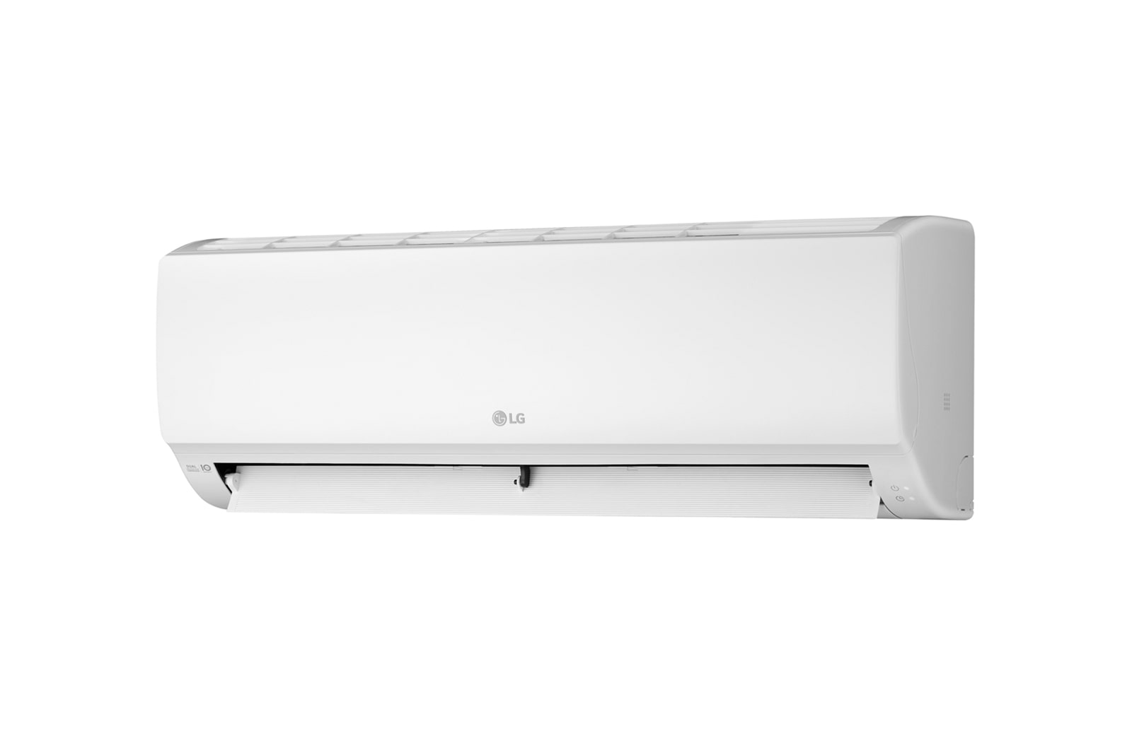 Right side of the LG wall mounted air conditioner with open vane