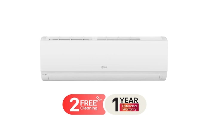 Front view of the LG wall mounted air conditioner HS-09IBA.ATTGLCP