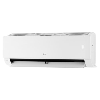 Right side of the LG wall mounted air conditioner with wide open vane