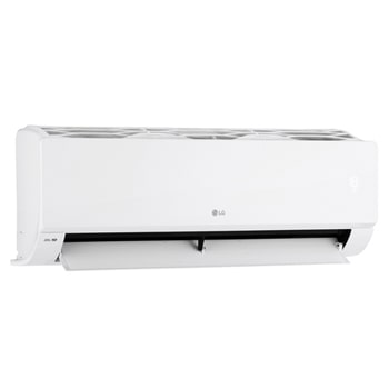 Left side of the LG wall mounted air conditioner with wide open vane
