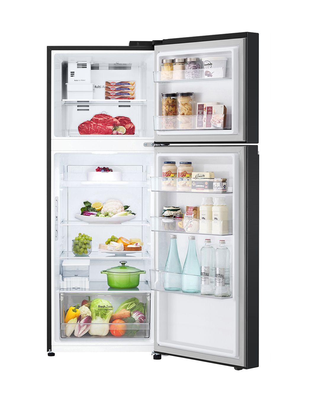 Ice Maker Rvt 11.9 Cu. ft Top Freezer Refrigerator, Essence Matte Black, Linear ...