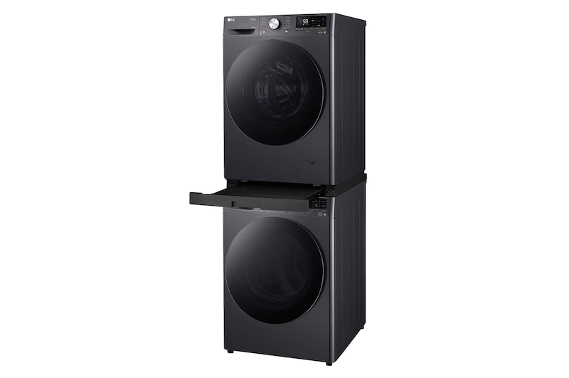 LG FV1410S4M 10 kg Front Load Washing Machine + RV08VHP2M 8 kg Dual Inverter Heat Pump Dryer + DSTBK\tStacking Kit, FV1410S4M.RV08DST001