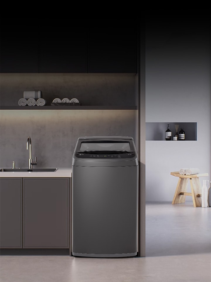 It shows the image of the interior of the washing machine