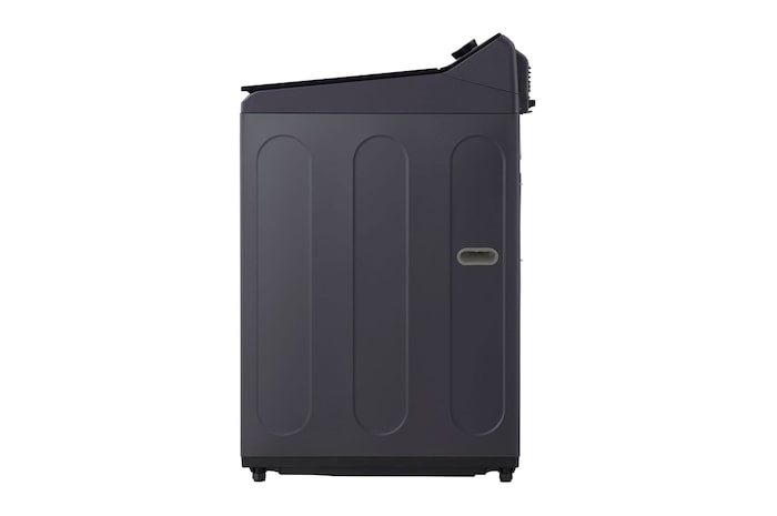 left side view of top loading washing machine
