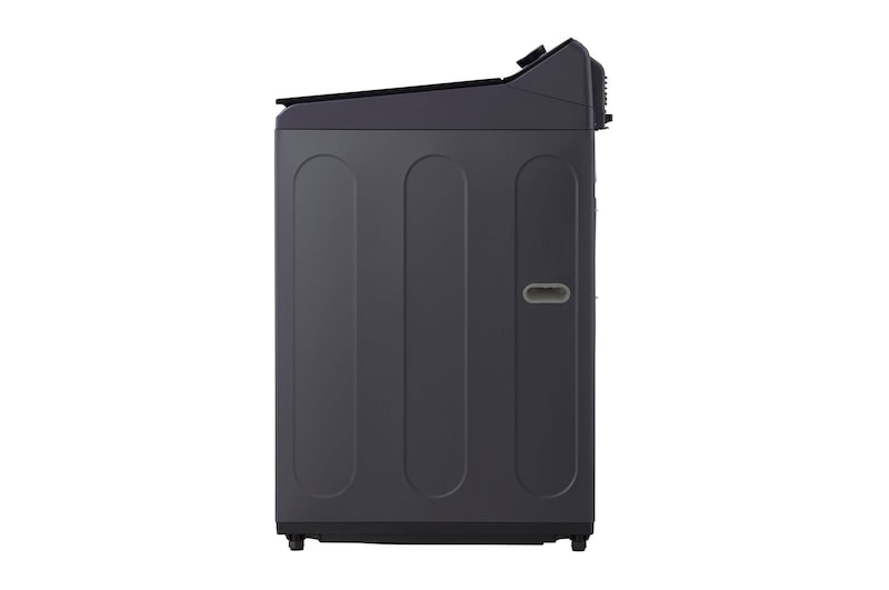 left side view of top loading washing machine