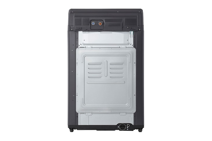 back view of top loading washing machine