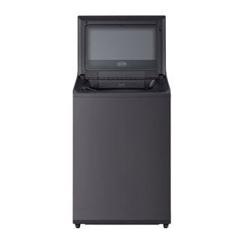 Front open view of top loading washing machine